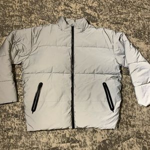ASOS Mens Reflective Puffer Jacket Winter Coat Size XL